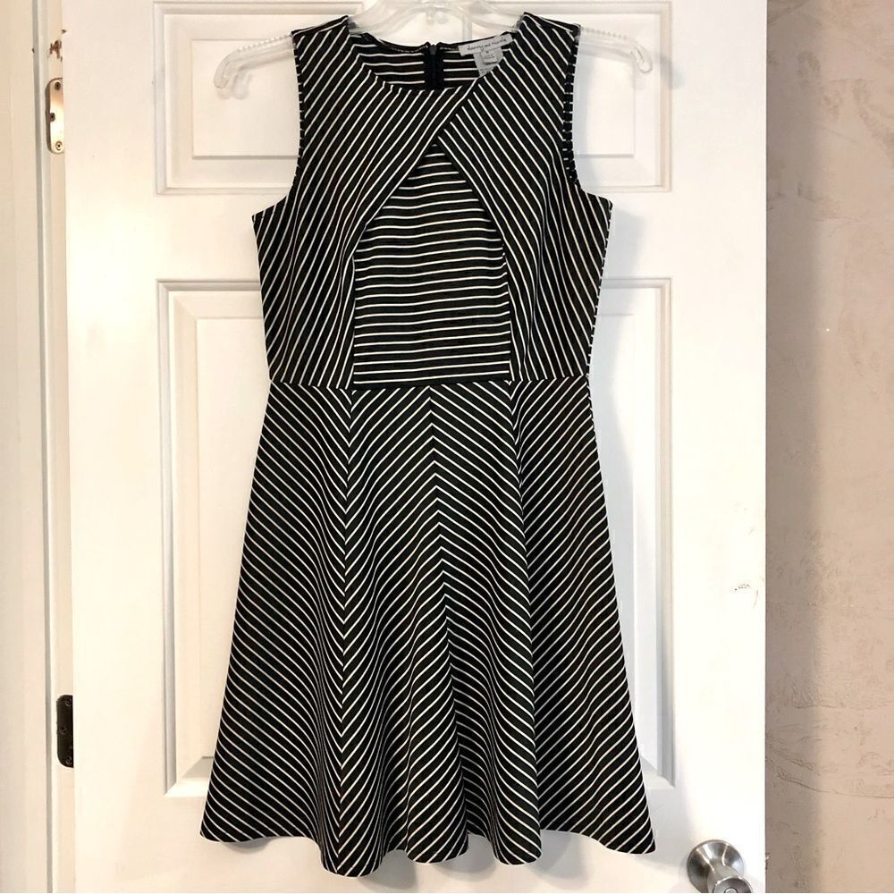 Danny and Nicole Stripped Black and White Dress Size 8